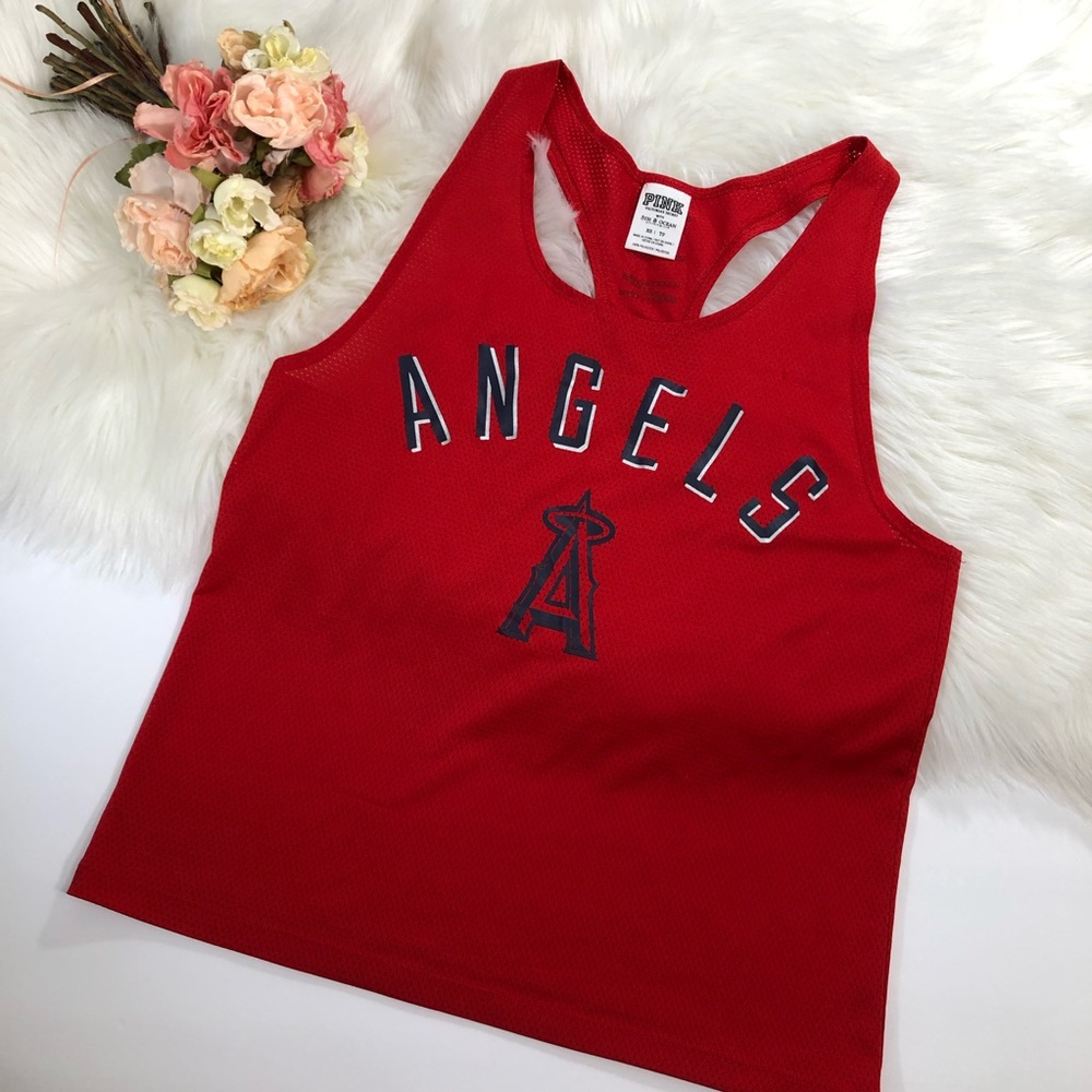 VS PINK MLB Anaheim Angels Mesh Tank Top